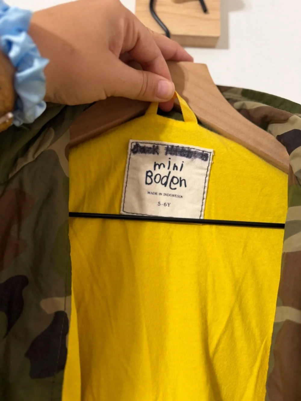 Mini Boden Camouflage Zip Up Jacket 5-6 Yr Boys Lined Hooded